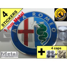 juxinchang - 4pcs 60mm Alfa Romeo Doré Logo Caches Moyeu Centre Roue  Enjoliveur